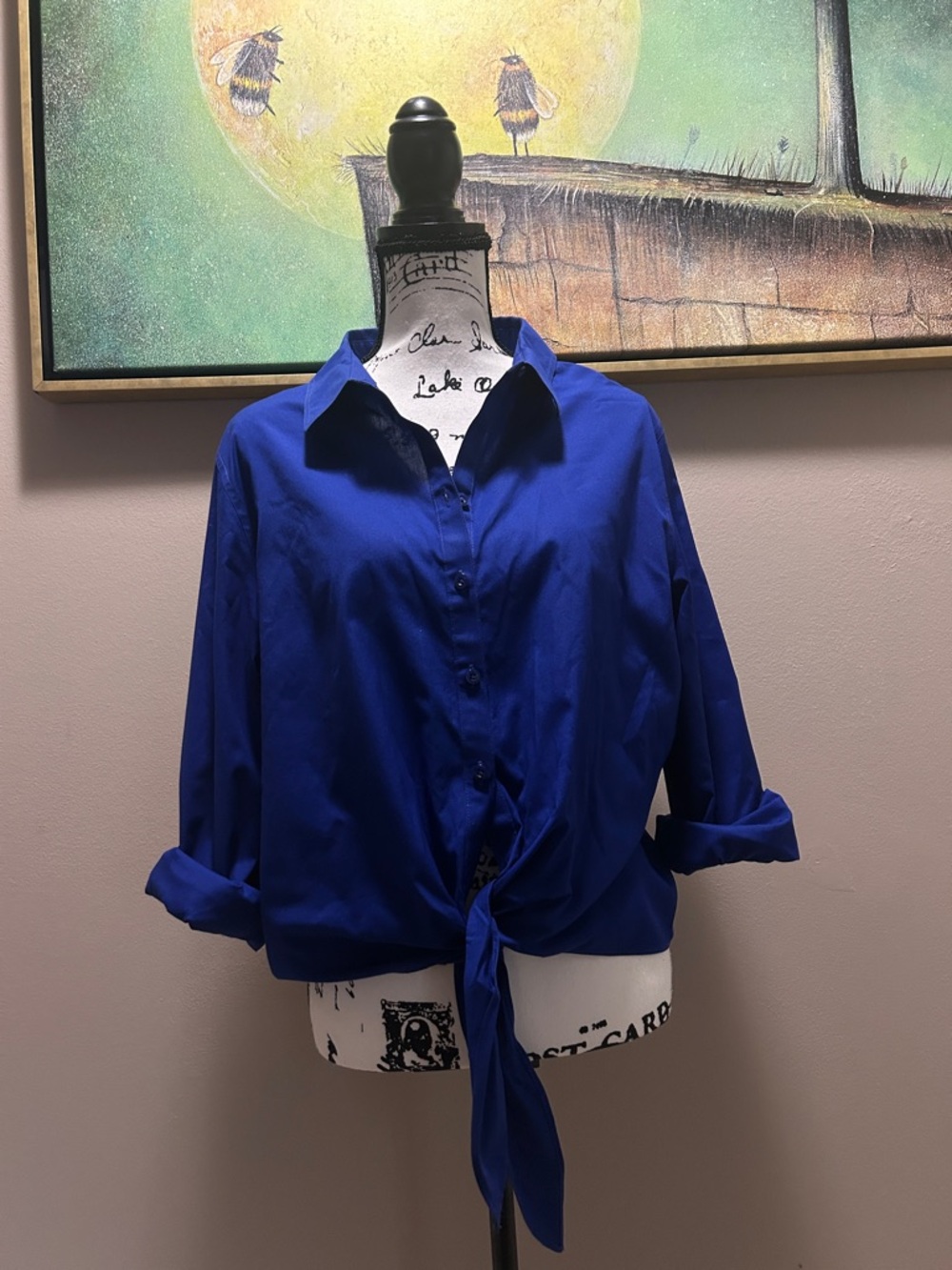 Chico's royal blue blouse